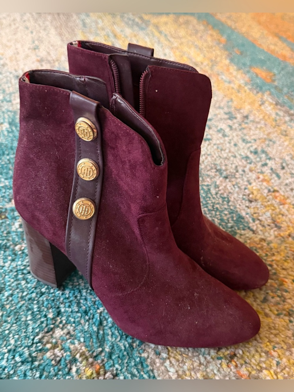 Tommy Hilfiger Suede Ankle Booties